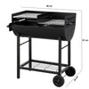 half drum barrel steel portable wheels trolley|barbecue tools such as forks