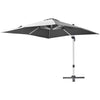 3 x 3(m) Cantilever Roma Parasol Garden Umbrella with Cross Base Grey
