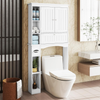 Over Toilet Storage Cabinet Space Saver Shelves Cupboard Freestanding White
