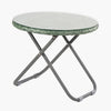 TOBS 2 Seater Bistro Set Outdoor Rattan Foldable Chairs and Tempered Glass Table
