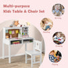 Kids Desk and Chair Set Wooden Children Study Table &Chair Writing Table Set