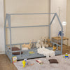 Single Kids Floor Beds Pine Wood House Bed Frame Toddler Children Bedstead Cabin