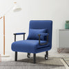 Sofa Bed Foldable Portable Armchair Sleeper Lounge Armchair with Pillow &Wheels