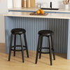 76CM Retro Kitchen Stools 360° Swivel Bar Stool Set of 2 Vintage Pub Stool Black