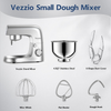 1500W Electric Stand Mixer 10-Speed Compact Food Mixer with 4.5L Steel Bowl