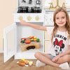 Kids Wooden Playset Deluxe Pretend Kitchens Cooking Toy Set Light Large