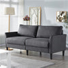 2 Seater Sofa Modern Fabric Couch Love Seat Sofa Settee for Living Room Grey