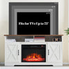 Electric Fireplace With TV Stand Unit Cabinet Fire Logs Heater Flame Living Room