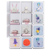 Portable Baby Dresser Clothes Storage 12 Cubes Children Wardrobe-White