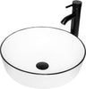 Bathroom Cloakroom Vanity Ceramic Wash Basin Sink Countertop / Wall Mount Modern