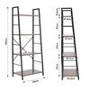Industrial Bookcase Ladder Shelf Unit Rack Storage Shelving Bookshelf Home Stand