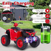 Kids Ride on Car 24V Soft Start Electric Vehicle with LED Lights-Red