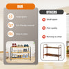 3 TIER NATURAL BAMBOO SHOE RACK ORGANISER STAND STORAGE SHELF UNIT
