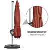 3M Patio Offset Umbrella Cantilever Parasol w/Cross Base Tilting Market Parasol