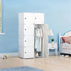 10 Cube Wardrobe Portable Interlocking Plastic Modular Closet Organiser Cabinet