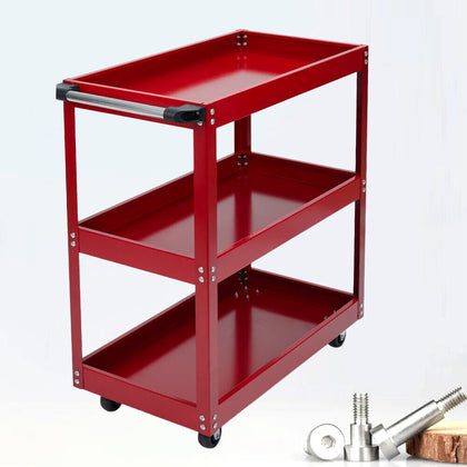 3 Tier Heavy Duty Workshop Garage Mechanic Trolley Service Tool Cart Metal Shelf