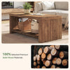 Solid Wood Coffee Table for Living Room, 47.24" Rectangular Low Cocktail Table