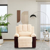 Electric Recliner Massage Heated Vibration Sofa Reclining Lounge Armchair Beige
