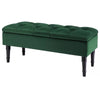 Upholstered Velvet Bench Bedroom Ottoman Storage End Stool Entryway Window Seat