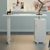 Wooden Beauty Salon Manicure Technician Table Nail Art Station Desk Storage Rack