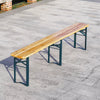 Folding Wooden Beer Table and Bench Set Garden Outdoor Bistro Bench Desk Chairs