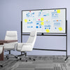 Double-Sided Magnetic Whiteboard 180 x 90 CM on Wheels-Black