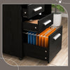 3-Drawer File Cabinet Mobile Lateral Filing Cabinet Printer Stand w/5 Wheels