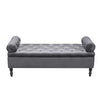 Velvet Padded Ottoman Bed End Bench Storage Armrest Stool Hallway Window Seat UK