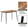 Modern Dining Table and Chairs Bench Set 4 Padded Seats Metal Frame Kitchen Home