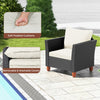 3 Pcs Garden PE Rattan Wicker Chair Conversation Set Patio Storage Table Chairs