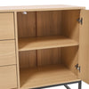 Luxury Oak Sideboard TV Unit Cabinet Buffet Cupboard With 3 Drawer 2 Door 160CM
