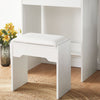 Modern Dressing Table Makeup Vanity White with Mirror LED Lights Drawers & Stool