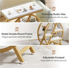 End Table for Living Room, 3-Tier Faux Marble Side Sofa Table with Metal Frame