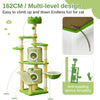 Cat Tree Tower Multi-Level Cat Condo with Scratching Post Kittens Activity 162CM