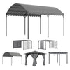 3 x 3 m Large Aluminium Pergola Patio Gazebo with Retractable Shade Canopy