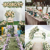 Wedding Artificial Rose Flower Row Arch Floral Ornament Background Arrangement