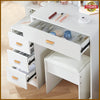 Vanity Table Set LED Mirror Makeup Desk with Storage Dressing Dresser Bedroom