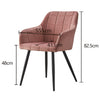 2 Pcs Dining Chairs Velvet/PU Cushion Backrest Seats Reception Armchairs Kitchen