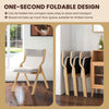 Folding Dining Chair Set of 2 Wooden Upholstered Dining Chairs