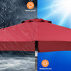 2.7M Round Garden Parasol Sun Shade Patio Hanging Umbrella with Crank Tilt Base