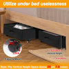 2 Pack 49L Under Bed Storage Box w/Clear Lid, Wheels & Dividers