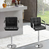 Upholstered Swivel Bar Stool Set of 2 Counter Chairs Armchairs Height Adjustable