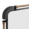 Rustic Metal Pipe Mirror Rectangular Decorative Wall Mirror with Attached Hanger