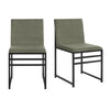 Dusk Rae Sage Green Velvet Set of 2 Dining Chairs RRP £599