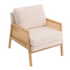 Modern Accent Fabric Chair Single Sofa Upholstered Rattan Armchair Living Room