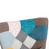 Patchwork Chair, Accent Armchair with Ottoman Single Sofa Chair with Footstool