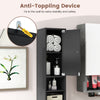 Bathroom Tall Cabinet Slim Freestanding Storage Organizer Cupboard With 2 Doors