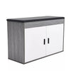 Wooden Ottoman Shoes Storage Rack Bench Padded PU Seat Cabinet Cupboard Stand UK