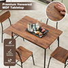 Dining Table Set Rectangular 4 Chairs Industrial Kitchen Furniture Storage Units