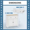 Sideboard Storage Cabinet with Adjustable Shelf Drawer White and Oak Brown HGFS